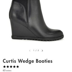 Nine West Black Curtis Wedge Booties